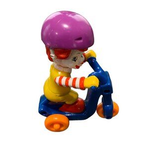 2008 Ronald McDonald Clown Happy Meal Toy 4 in Tall Riding Scooter